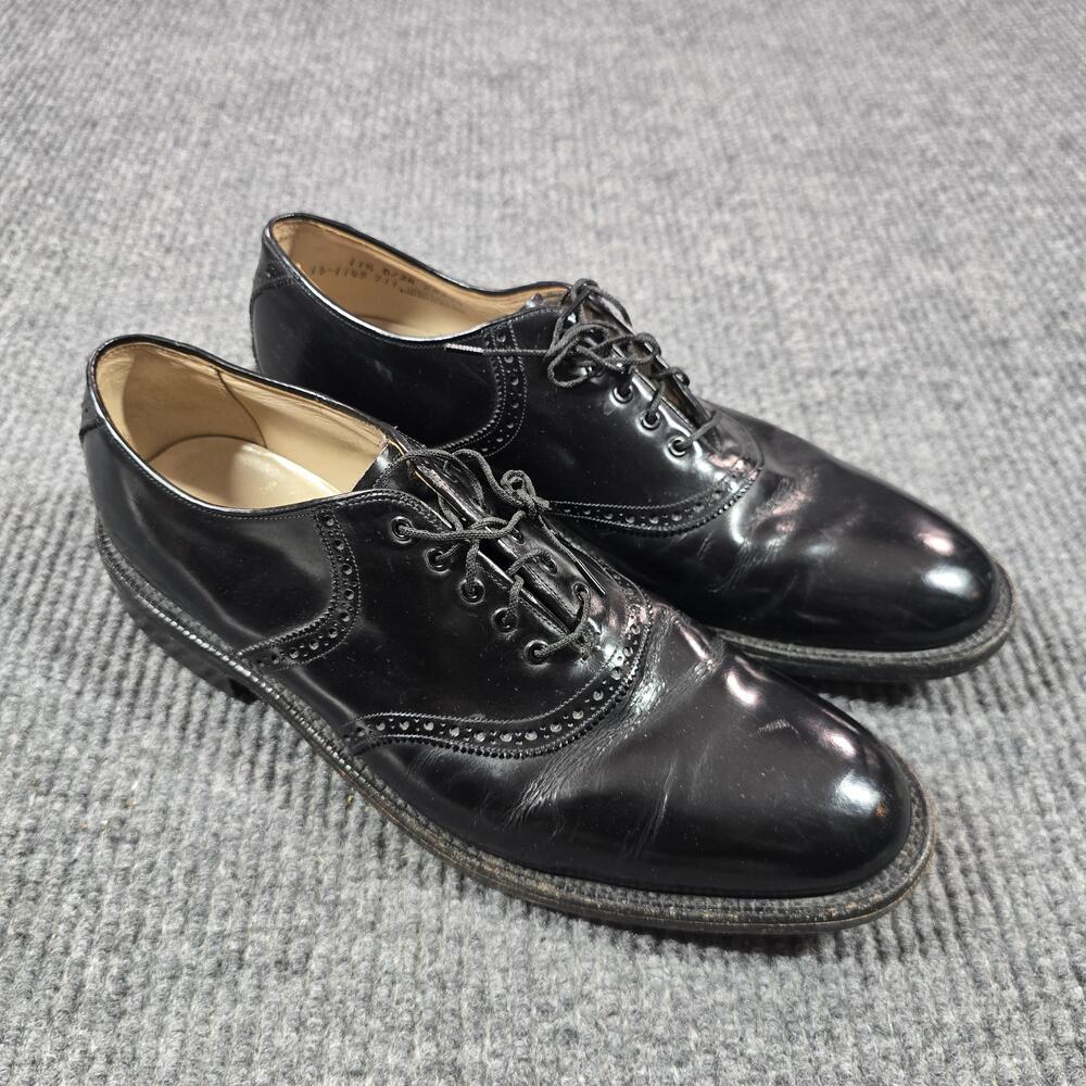 Johnston & Murphy Shoes Mens Size 11.5 B Narrow Black Wingtip Oxford 20534